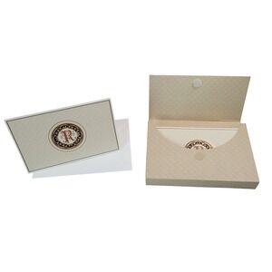Punch Studio Monogram Notes Stationery Set Unisex Cream Monogrammed R
69/80